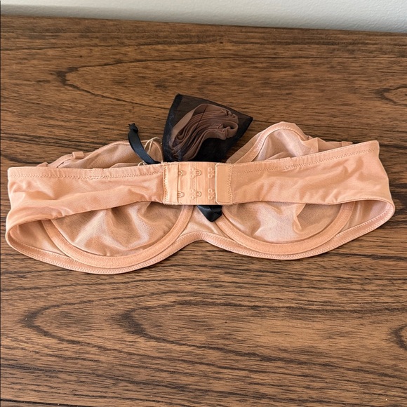SKIMS‎ Mesh Strapless Underwire Bra SZ 36B IN Ochre NEW With Tags - Picture 9 of 9
